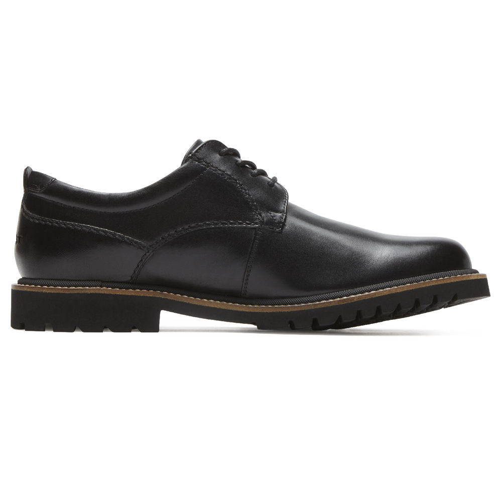 Rockport Mens Oxfords Black - Marshall Plain Toe - UK 162-RGOPKQ